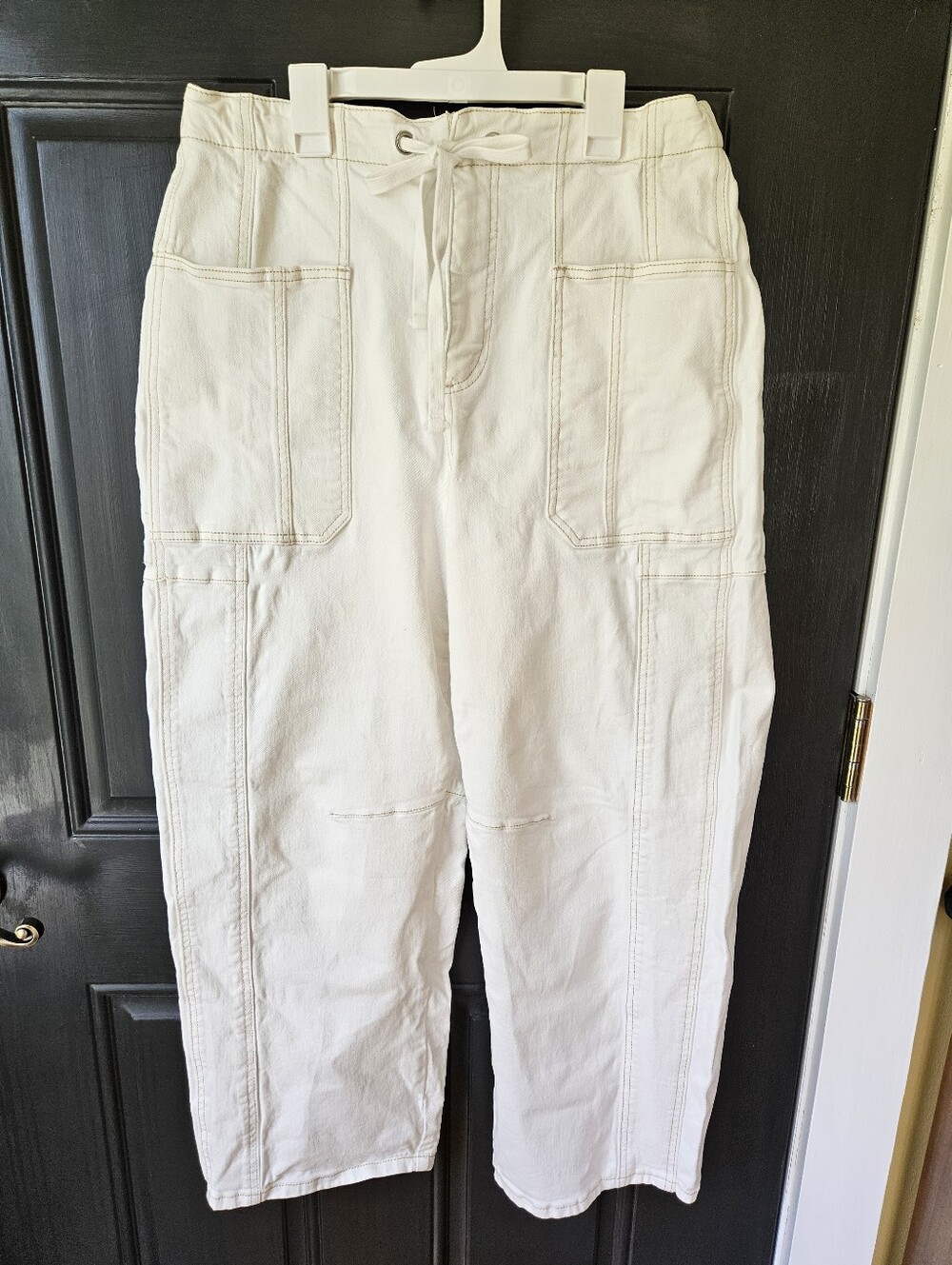 Risen Brand Cream Barrel Style Jeans